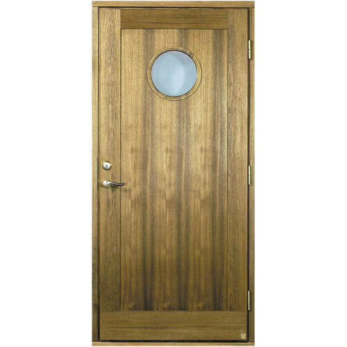 Ytterdörr LeksandsDörren Vaverön Glas Teak