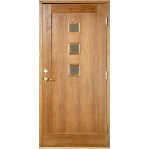 Ytterdörr LeksandsDörren Grytnäs Glas Teak